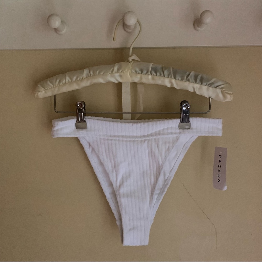 LA Hearts Zuma Ribbed Terry Banded Bikini Bottom